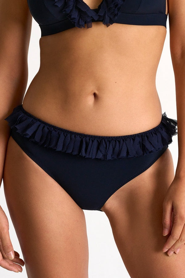 Shan Jasmine Mid-Rise Bikini Bottom With Fringes - 42450-36-550